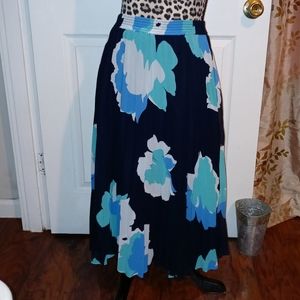 A new day  Blue Skirt Pleated Lined Prairie Skirt